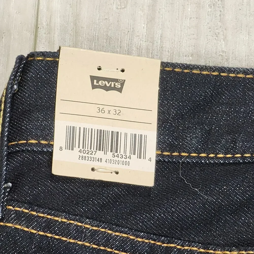 Levi's 512 Jeans Men's 36X32 Dark Wash Slim Taper New 288333148